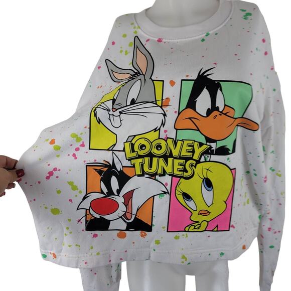 Looney Tunes Bug Bunny, Sylvester, Duck, Tweedy Women's Athletic Sweatshirt 3XL - Picture 2 of 4